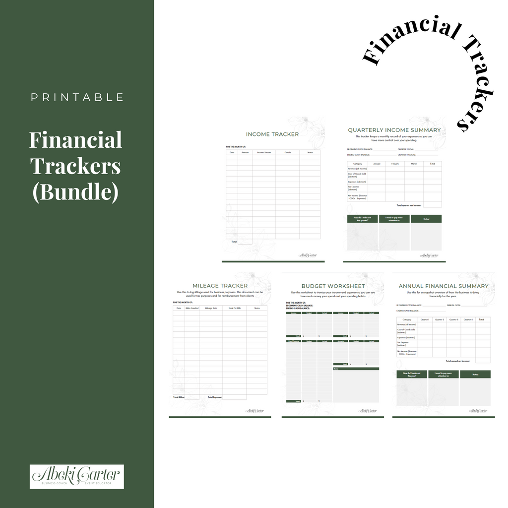 Know exactly how much money is going in and out of your business with this printable financial tracker for wedding planners and event planners.